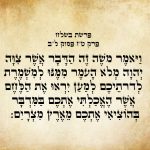 "וַיֹּאמֶר מֹשֶׁה זֶה הַדָּבָר אֲשֶׁר צִוָּה יְהוָה מְלֹא הָעֹמֶר מִמֶּנּוּ לְמִשְׁמֶרֶת לְדֹרֹתֵיכֶם לְמַעַן יִרְאוּ אֶת הַלֶּחֶם אֲשֶׁר הֶאֱכַלְתִּי אֶתְכֶם בַּמִּדְבָּר בְּהוֹצִיאִי אֶתְכֶם מֵאֶרֶץ מִצְרָיִם."