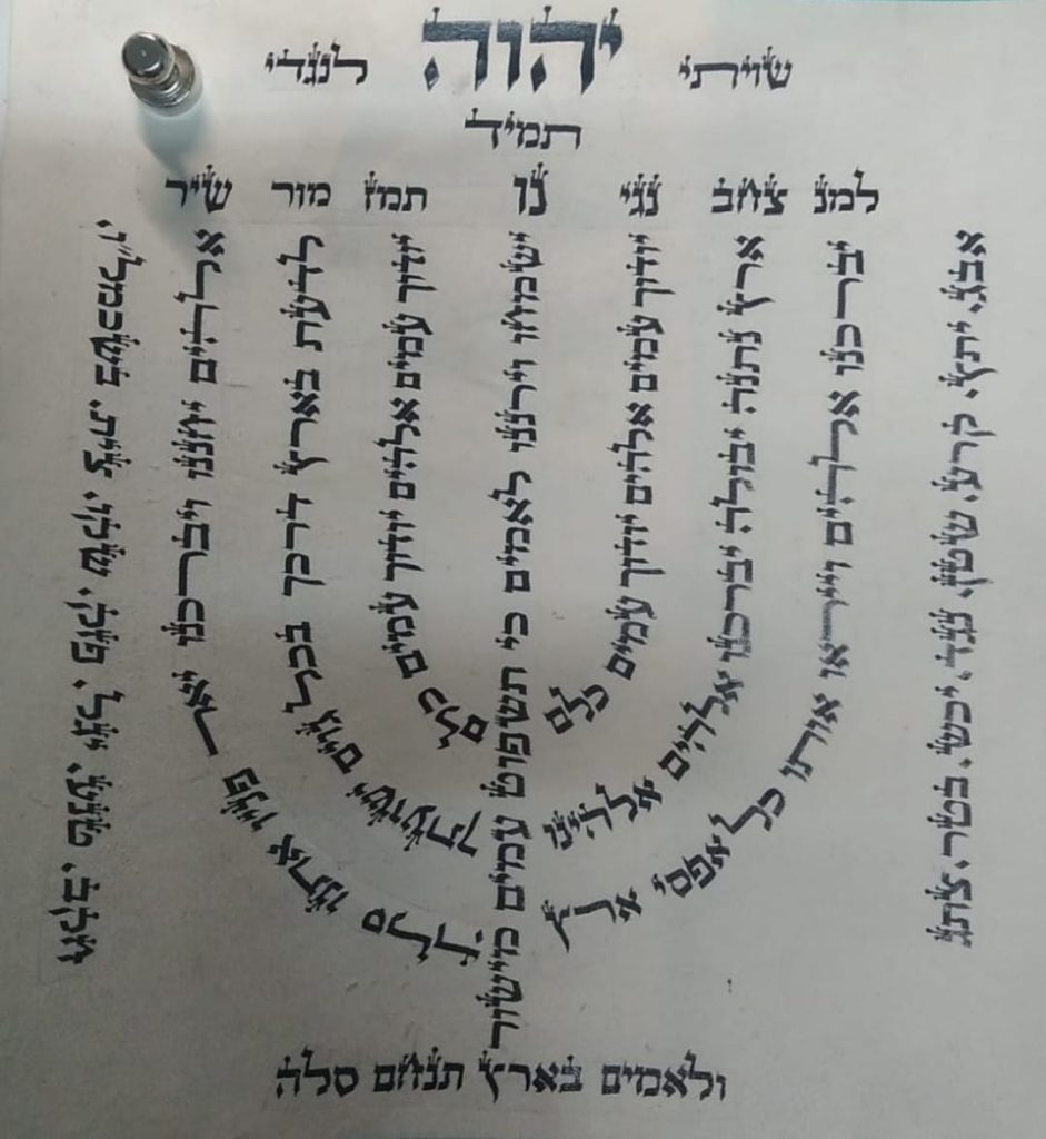 למנצח מהודר בצורת המנורה